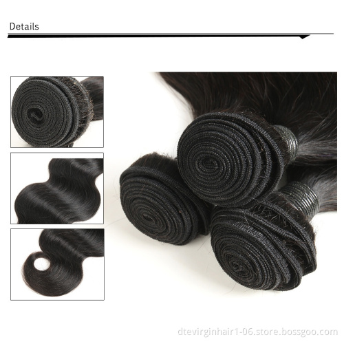 LSY Best Quality Wholesale 10A Grade Human virgin Hair Cuticle Aligned Natural  Wave Human Brazilian Virgin Hair Bundles